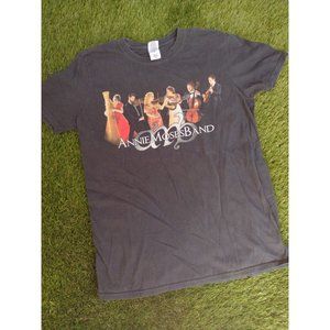 Womens Annie Moses Band Short Sleeve Black Graphic All Cotton Soft Style Tshirt